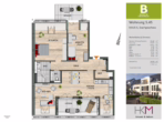Grundriss - Charmante Dachgeschosswohnung mit Loggia- 3- Zimmerwohnung in Leverkusen Schlebusch