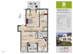 Grundriss - 3- Zimmer- Dachgeschosswohnung in Schlebusch- Ihr neues Zuhause mit Weitblick
