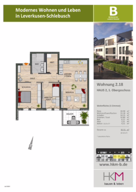 geschickt geschnittene 3-Zimmer-Wohnung mit Sonnenbalkon 51375 Leverkusen, Etagenwohnung